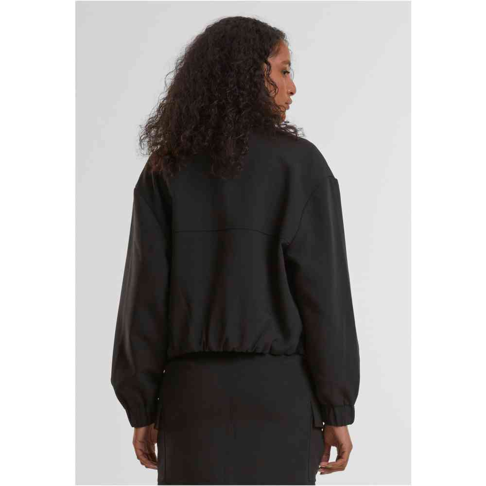 Urban Classics - Short Blouson Sweater/trui met rits - Zwart
